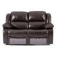 Clearance - London Electric Recliner Sofa - 2 Seater - Burgundy Leather