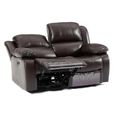 Clearance - London Electric Recliner Sofa - 2 Seater - Burgundy Leather