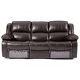 Clearance - London Electric Recliner Sofa - 3 Seater - Burgundy Leather