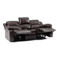 Clearance - London Electric Recliner Sofa - 3 Seater - Burgundy Leather