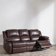 Clearance - London Electric Recliner Sofa - 3 Seater - Brown Leather
