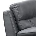 Richmond Manual Recliner Armchair - Charcoal - Leather Look Fabric