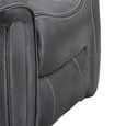 Richmond Manual Recliner Armchair - Charcoal - Leather Look Fabric