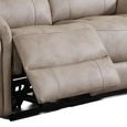 Farnham Ultra Manual Recliner Sofa - 2 Seater - Stone - Fabric