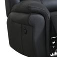 Farnham Ultra Manual Recliner Sofa - 3 Seater - Black - Fabric