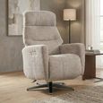 Monique Electric Recliner Armchair - Dual Motor - Fossil - Fabric