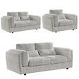 Bari Grey Fabric 3+2+1 Seater Sofa Set thumbnail 2
