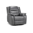 Galaxy Electric Grey Faux Leather Recliner Armchair thumbnail 2