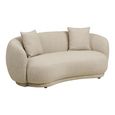 Hawkes Sofa - 2 Seater - Curved Back - Cream - Fabric