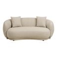 Hawkes Sofa - 2 Seater - Curved Back - Cream - Fabric
