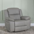 Bentley Recliner Armchair - Light Grey Leather