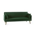 Andi Green Fabric Sofa Bed - 2 Seater - Click Clack