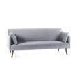 Andi Grey Fabric Sofa Bed - 2 Seater - Click Clack