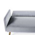 Andi Grey Fabric Sofa Bed - 2 Seater - Click Clack