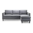 Marant Grey Fabric Corner Sofa