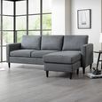 Marant Grey Fabric Corner Sofa