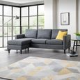 Marant Grey Fabric Corner Sofa