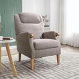 Lisbon Fireside Armchair - Taupe Fabric