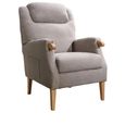 Lisbon Fireside Armchair - Taupe Fabric