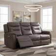 Harrogate Recliner Sofa - 3 Seater - Brown Fabric