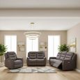 Harrogate Recliner Sofa - 3 Seater - Brown Fabric
