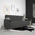 Andora Sprung Sofa Bed - 3 Seater - Grey Linen Fabric - 2146429UK