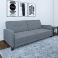 Boston Sofa Bed - 3 Seater - Grey Linen Fabric - 2211429WCUK