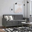 Novogratz Skylar Sofa Bed - Grey Velvet Fabric - 2358479NUK