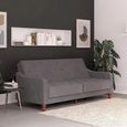 Novogratz Vintage Tufted Futon Sofa Bed - Grey Velvet Fabric - 2238479NUK