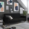 Paxson Sofa Bed - 3 Seater - Black Linen Fabric - 2110029UK