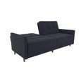 Andora Coil Sofa Bed - 3 Seater - Navy Blue Linen Fabric - 2146629UK