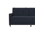Andora Coil Sofa Bed - 3 Seater - Navy Blue Linen Fabric - 2146629UK