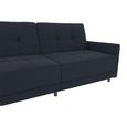 Andora Coil Sofa Bed - 3 Seater - Navy Blue Linen Fabric - 2146629UK