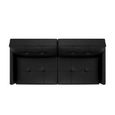 Andora Sprung Sofa Bed - 3 Seater - Black Faux Leather - 2146009UK