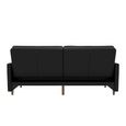 Andora Sprung Sofa Bed - 3 Seater - Black Faux Leather - 2146009UK