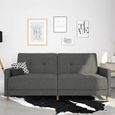 Andora Sprung Sofa Bed - 3 Seater - Grey Linen Fabric - 2146429UK