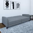 Boston Sofa Bed - 3 Seater - Grey Linen Fabric - 2211429WCUK