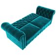 Felix Chesterfield Sofa Bed - 3 Seater - Teal Velvet Fabric - 2258979UK
