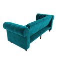 Felix Chesterfield Sofa Bed - 3 Seater - Teal Velvet Fabric - 2258979UK