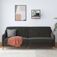 Jasper Sprung Sofa Bed - 3 Seater - Grey Linen Fabric - 2148429UK