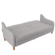 Jasper Sprung Sofa Bed - 3 Seater - Light Grey Linen Fabric - 2148829UK