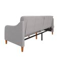 Jasper Sprung Sofa Bed - 3 Seater - Light Grey Linen Fabric - 2148829UK