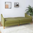 Jasper Sprung Sofa Bed - 3 Seater - Green Linen Fabric - 2148929UK