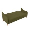 Jasper Sprung Sofa Bed - 3 Seater - Green Linen Fabric - 2148929UK