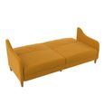 Jasper Sprung Sofa Bed - 3 Seater - Mustard Linen Fabric - 2148329UK