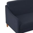 Jasper Sprung Sofa Bed - 3 Seater - Navy Blue Linen Fabric - 2148629UK