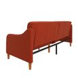 Jasper Sprung Sofa Bed - 3 Seater - Orange Linen Fabric - 2148729UK