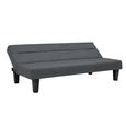 Kebo Futon Sofa Bed - 3 Seater - Grey Velvet Fabric - 2005419UK