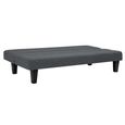 Kebo Futon Sofa Bed - 3 Seater - Grey Velvet Fabric - 2005419UK