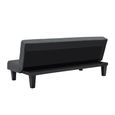 Kebo Futon Sofa Bed - 3 Seater - Grey Velvet Fabric - 2005419UK